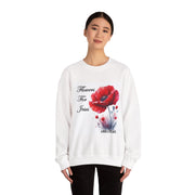 Cozy Faith-Inspired Floral Sweatshirt