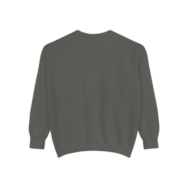 Retro Garment-Dyed Sweatshirt with 'Abba Père' Design