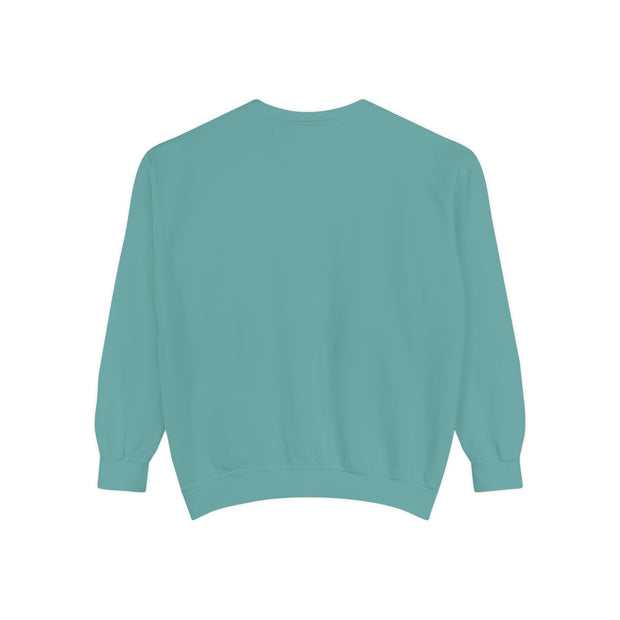 Retro Garment-Dyed Sweatshirt with 'Abba Père' Design