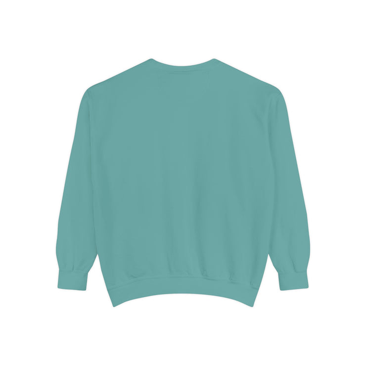Retro Garment-Dyed Sweatshirt with 'Abba Père' Design