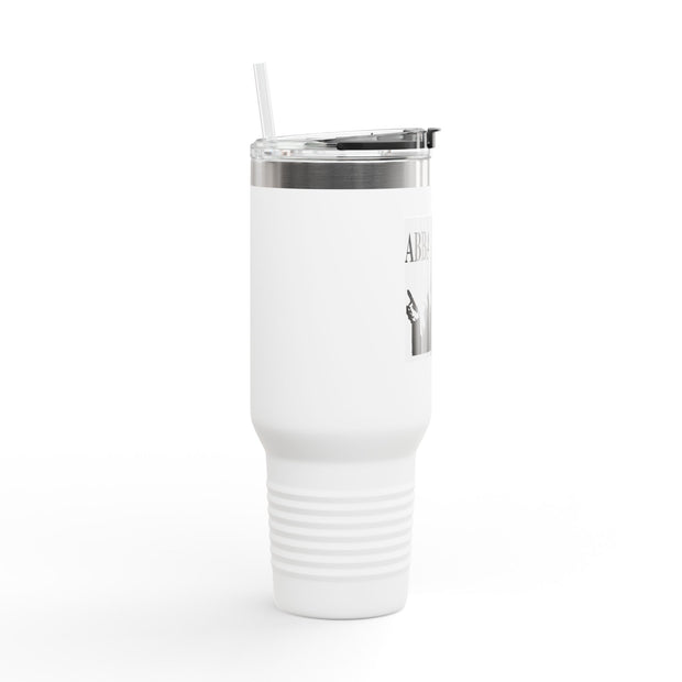 40oz Insulated Travel Mug - Abba Père Christian Graphic, Elegant Design