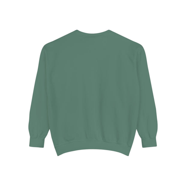 Retro Garment-Dyed Sweatshirt with 'Abba Père' Design