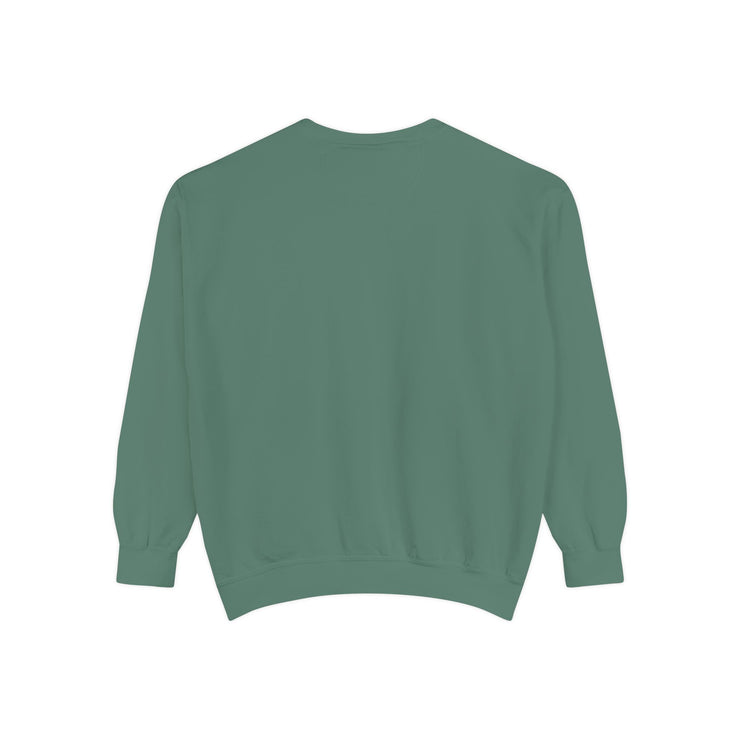 Retro Garment-Dyed Sweatshirt with 'Abba Père' Design