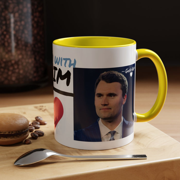 Charlie Kirk* Accent Coffee Mug with I'm With Him Design