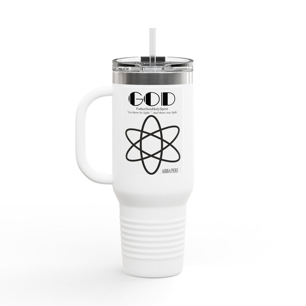 Travel Mug - Lefties, Atom Inspired Graphic, Christian, Abba Père