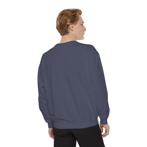 Retro Garment-Dyed Sweatshirt with 'Abba Père' Design