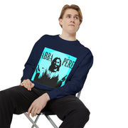 Retro Garment-Dyed Sweatshirt with 'Abba Père' Design