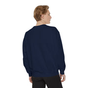 Retro Garment-Dyed Sweatshirt with 'Abba Père' Design
