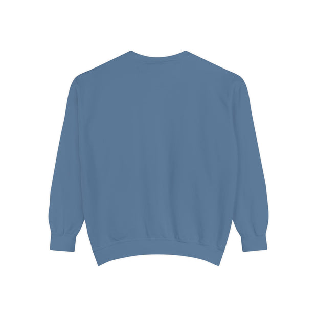 Retro Garment-Dyed Sweatshirt with 'Abba Père' Design