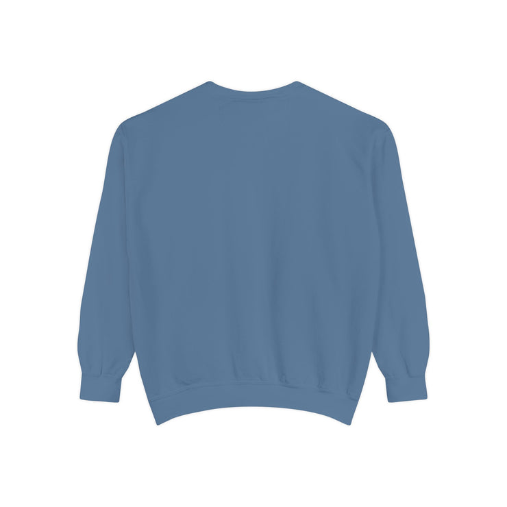 Retro Garment-Dyed Sweatshirt with 'Abba Père' Design