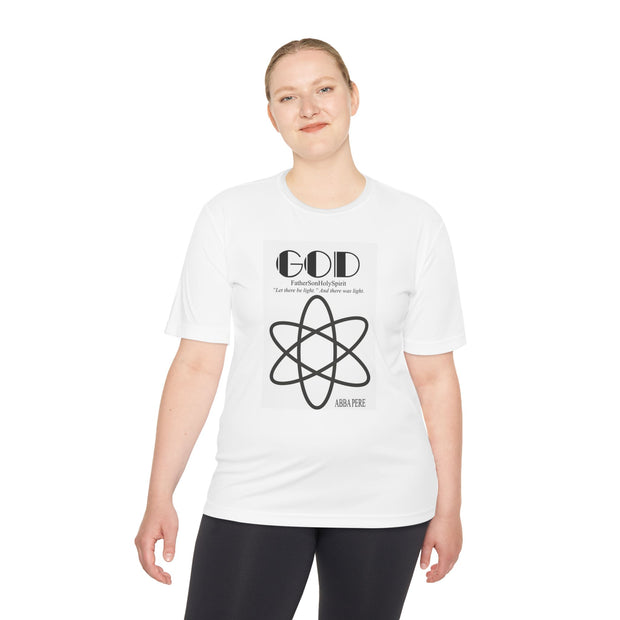 God is Everywhere : Atom Unisex Moisture Wicking Tee