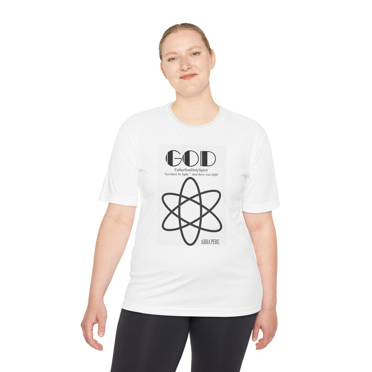 God is Everywhere : Atom Unisex Moisture Wicking Tee