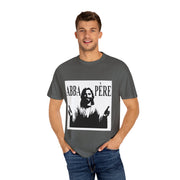 Unisex Garment-Dyed T-shirt with Abba Père Atom Inspired Graphic