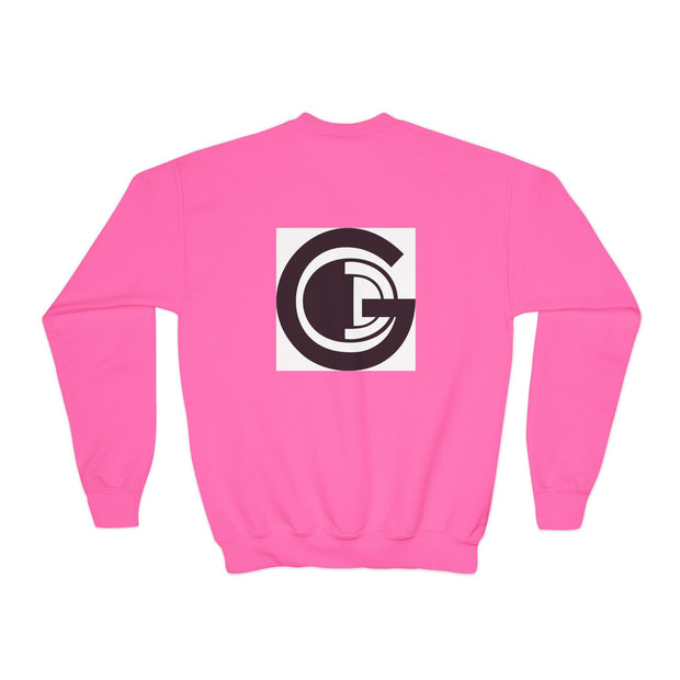 Back to school,Youth Crewneck Sweatshirt with 'ABBA PÈRE' and GOD Design