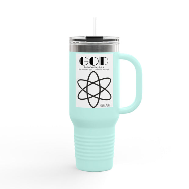 Travel Mug Atom Inspired Abba Père Graphic 40oz Right hand