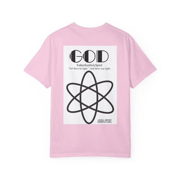 Unisex Garment-Dyed T-shirt with Abba Père Atom Inspired Graphic