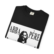 Unisex Garment-Dyed T-shirt with Abba Père Atom Inspired Graphic