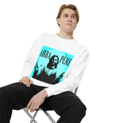 Retro Garment-Dyed Sweatshirt with 'Abba Père' Design