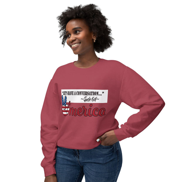 Charlie Kirk-Lightweight unisex Crewneck Sweatshirt