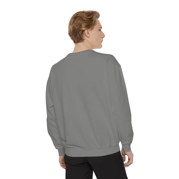 Retro Garment-Dyed Sweatshirt with 'Abba Père' Design