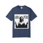 Unisex Garment-Dyed T-shirt with Abba Père Atom Inspired Graphic