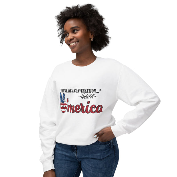 Charlie Kirk-Lightweight unisex Crewneck Sweatshirt