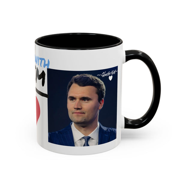 Charlie Kirk* Accent Coffee Mug with I'm With Him Design