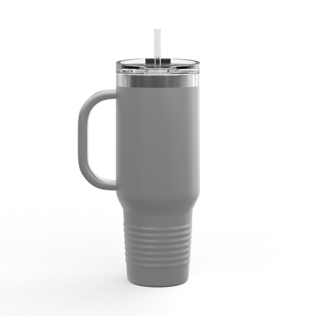 40oz Insulated Travel Mug - Abba Père Christian Graphic, Elegant Design