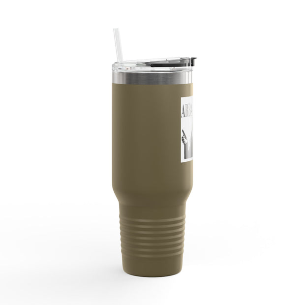 40oz Insulated Travel Mug - Abba Père Christian Graphic, Elegant Design