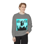 Retro Garment-Dyed Sweatshirt with 'Abba Père' Design