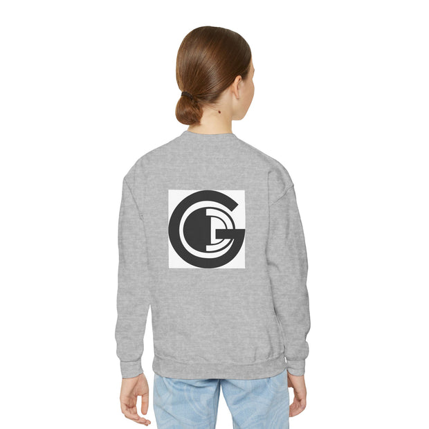 Back to school,Youth Crewneck Sweatshirt with 'ABBA PÈRE' and GOD Design