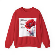 Cozy Faith-Inspired Floral Sweatshirt