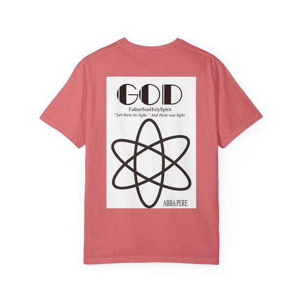 Unisex Garment-Dyed T-shirt with Abba Père Atom Inspired Graphic