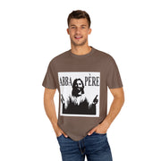 Unisex Garment-Dyed T-shirt with Abba Père Atom Inspired Graphic