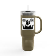 40oz Insulated Travel Mug - Abba Père Christian Graphic, Elegant Design