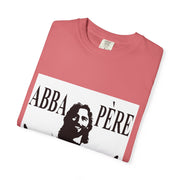 Unisex Garment-Dyed T-shirt with Abba Père Atom Inspired Graphic