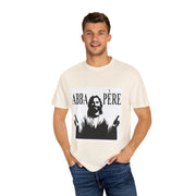 Unisex Garment-Dyed T-shirt with Abba Père Atom Inspired Graphic