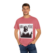 Unisex Garment-Dyed T-shirt with Abba Père Atom Inspired Graphic