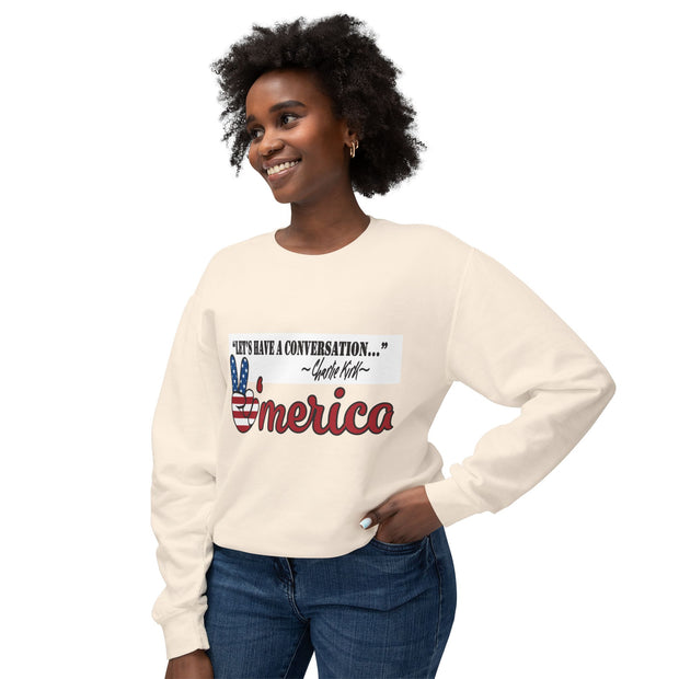 Charlie Kirk-Lightweight unisex Crewneck Sweatshirt
