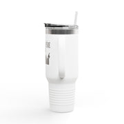 40oz Insulated Travel Mug - Abba Père Christian Graphic, Elegant Design