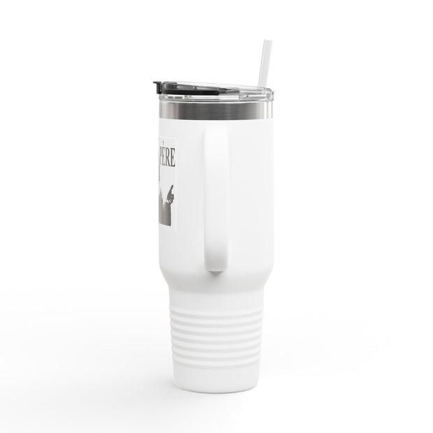 40oz Insulated Travel Mug - Abba Père Christian Graphic, Elegant Design