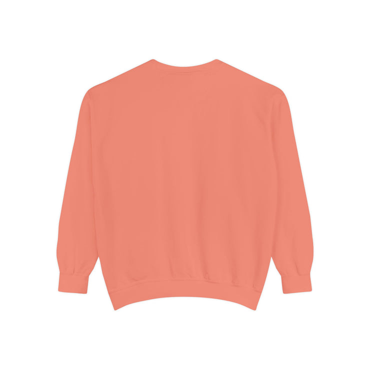 Retro Garment-Dyed Sweatshirt with 'Abba Père' Design