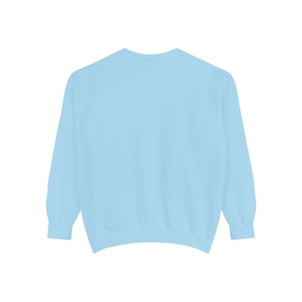 Retro Garment-Dyed Sweatshirt with 'Abba Père' Design