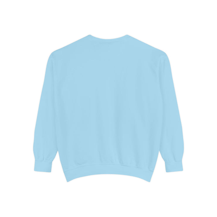 Retro Garment-Dyed Sweatshirt with 'Abba Père' Design