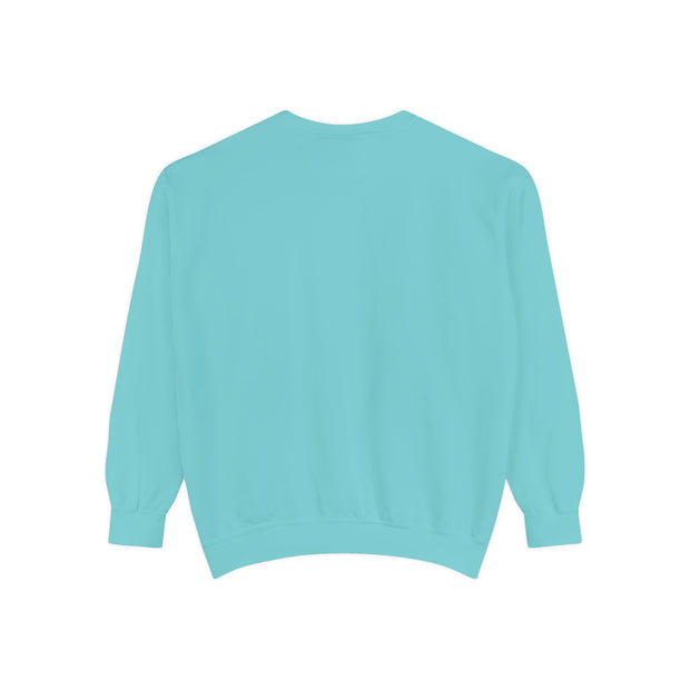 Retro Garment-Dyed Sweatshirt with 'Abba Père' Design