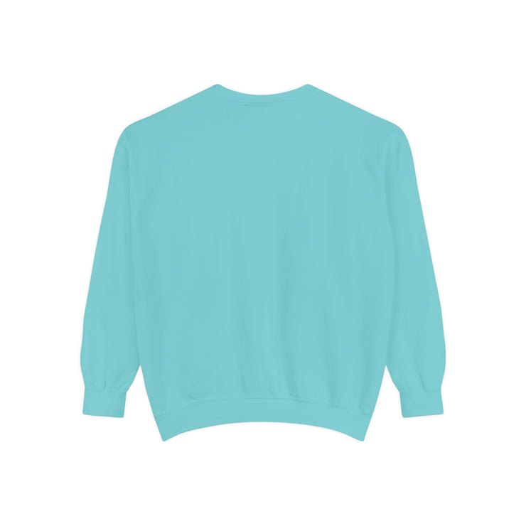 Retro Garment-Dyed Sweatshirt with 'Abba Père' Design
