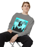 Retro Garment-Dyed Sweatshirt with 'Abba Père' Design