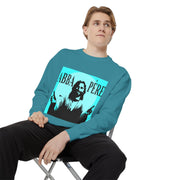 Retro Garment-Dyed Sweatshirt with 'Abba Père' Design