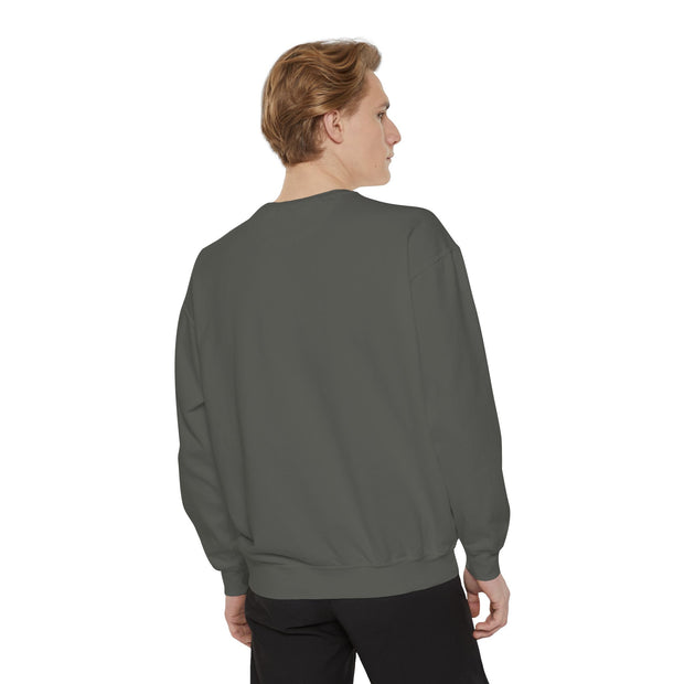 Retro Garment-Dyed Sweatshirt with 'Abba Père' Design