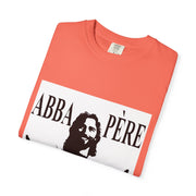 Unisex Garment-Dyed T-shirt with Abba Père Atom Inspired Graphic